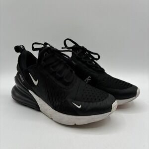 Nike Air Max 270 Low Triple Black Sneakers Size 4.5 Youth 943345-001 Shoes‎